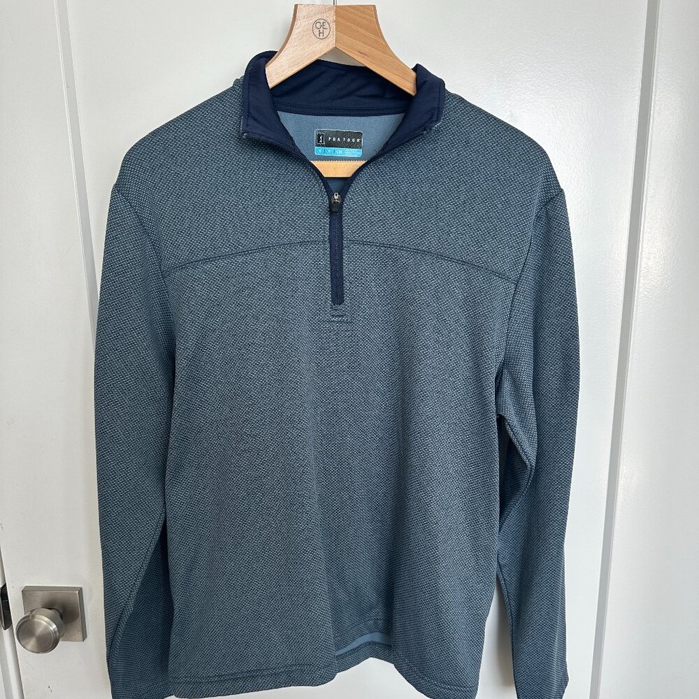 PGA Tour Men's Small Slate Quarter Zip